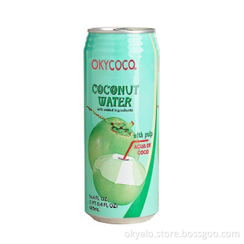 Supplier Okyalo organic popular fresh coconut water 498ml